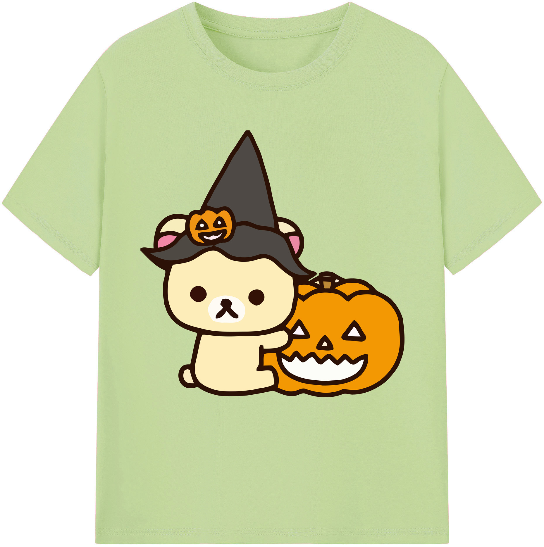 （画像用） リラックマ リラックマ キイロイトリ Rilakkuma Korilakkuma Kiiroitori 綿100％半袖Tシャツ（フロントプリント）